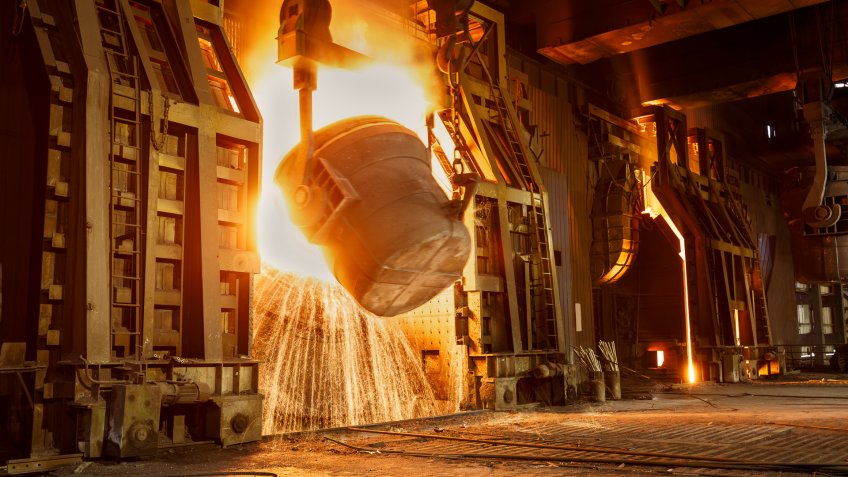 Chinese steel manufacturing factory