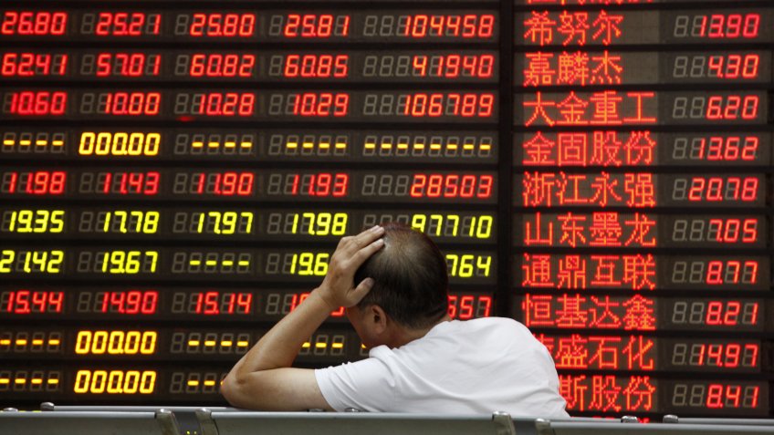 Chinese stock market board