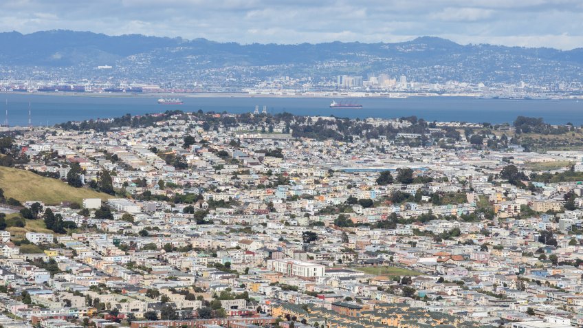 Daly City California aerial view
