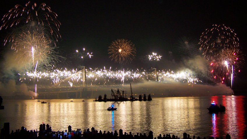 Fourth of July Fireworks Blast at Patriots Point