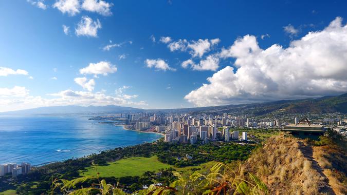 Spectacular view of Honolulu city, Oahu Spectacular view of Honolulu city, Oahu, Hawaii.