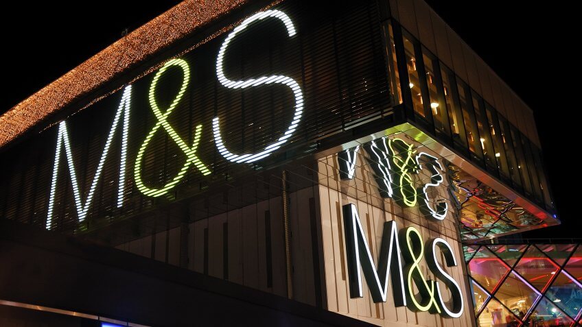 London, England - December 3, 2011: Marks & Spencer shop at Westfield shopping center.