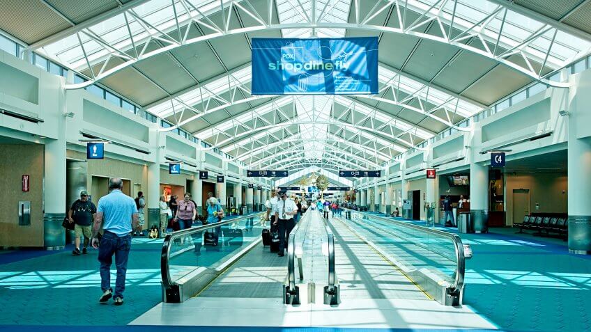 Portland, USA - July 6, 2011: Portland International Airport in Oregon.