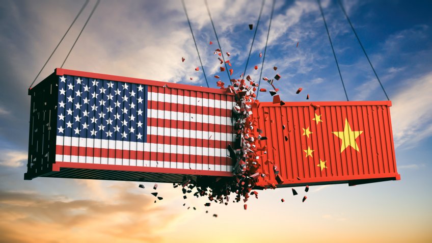 USA and China trade war.