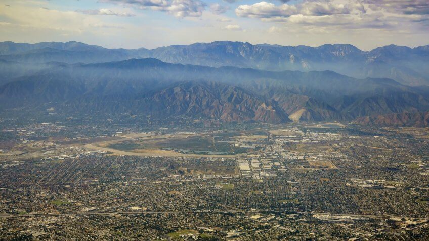 West Covina California aerial view