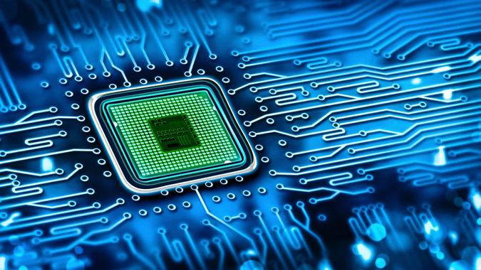 microchip integrated on motherboard.