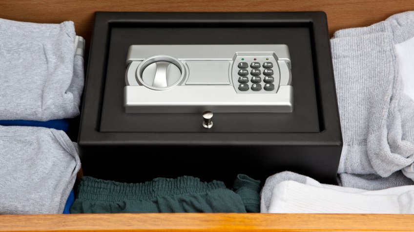 A safe in a drawer.