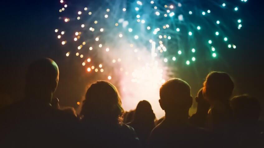 watching firework show