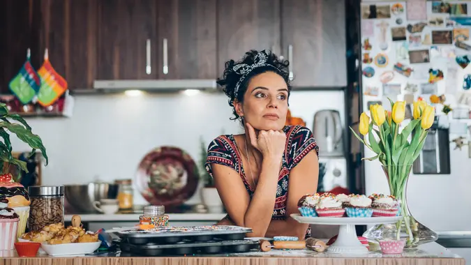 moody woman contemplating what social security would look like in 2035