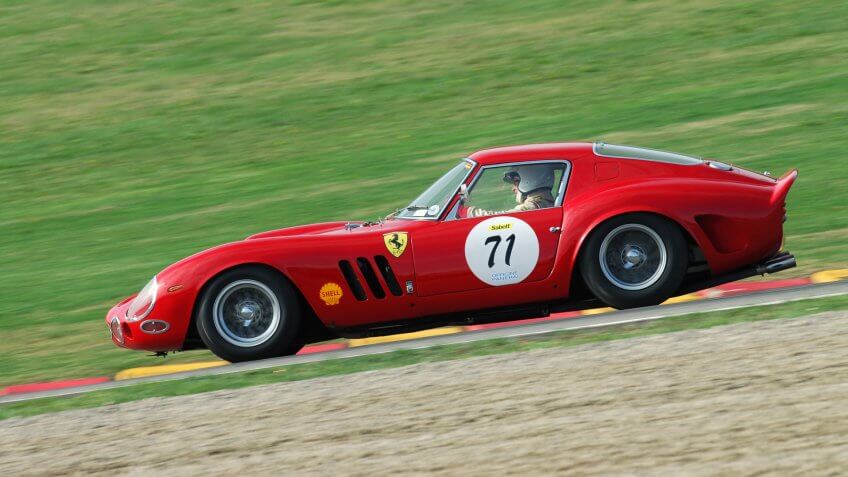 MUGELLO, IT, November, 2007: Unknown run with old 1962 Ferrari 250 GTO at Mugello Circuit in italy during Finali Mondiali Ferrari 2007.