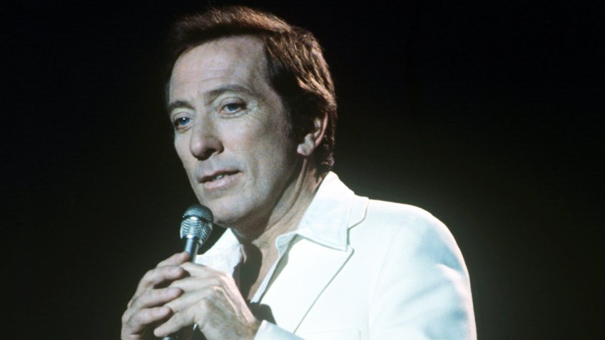 Editorial use onlyMandatory Credit: Photo by ITV/Shutterstock (1883789a)Andy WilliamsSupersonic' TV Programme - 17 Feb 1976.