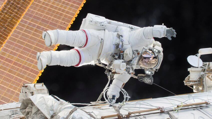 Astronaut Commander Scott Kelly space walking