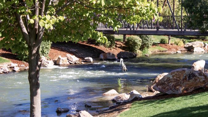 The beauty of the park in downtown Caldwell, Idaho - Image.