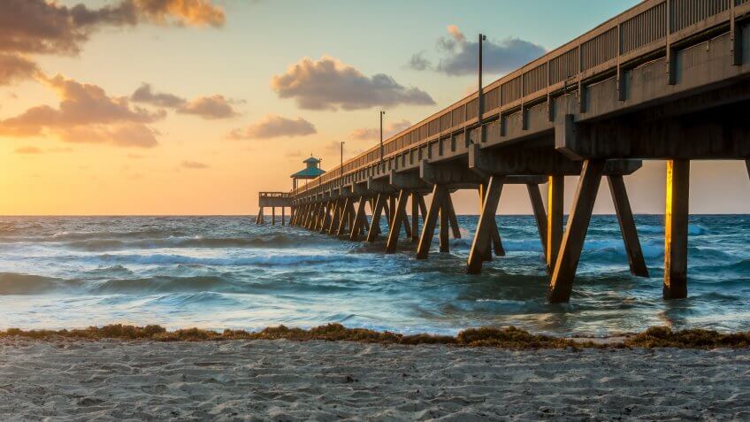 Deerfield Beach Florida sunrise pier