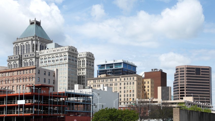 Downtown Greensboro, North Carolina.