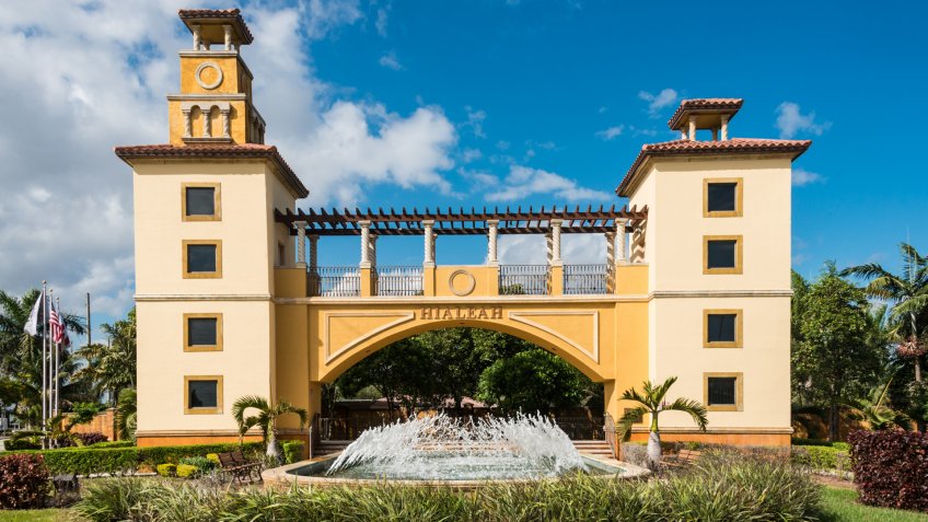 "The entrance to the Municipality of Hialeah.