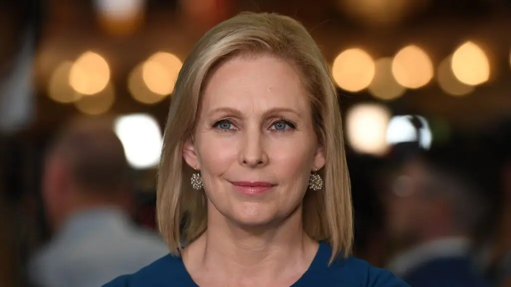 ALL NEW YORK DAILIES OUT Mandatory Credit: Photo by Larry Marano/Shutterstock (10323445bi) Senator Kirsten Gillibrand First Democratic Presidential Debate, Miami, USA - 27 Jun 2019.