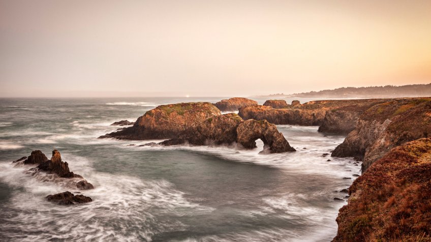 Mendocino Headlands, California, at dawn.