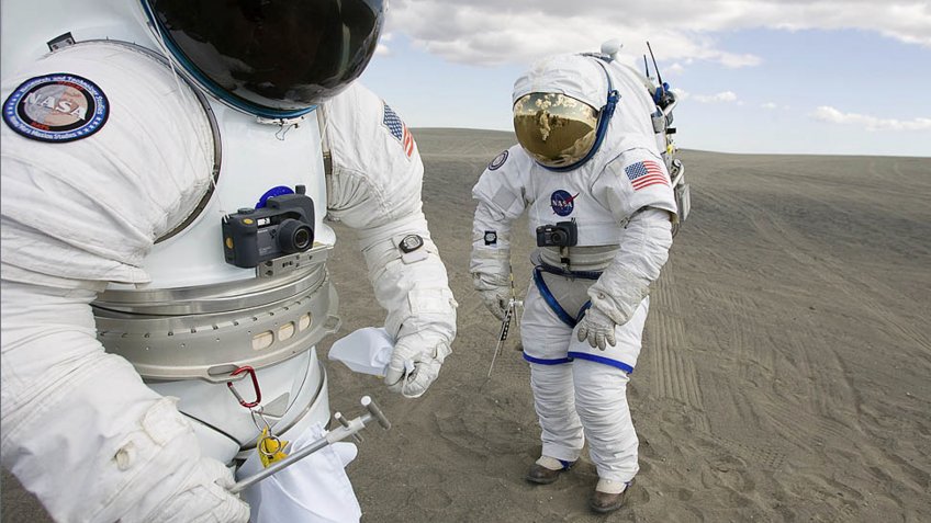 NASA space suit testing in the desert
