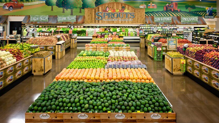 Produce section in Sprouts grocery store