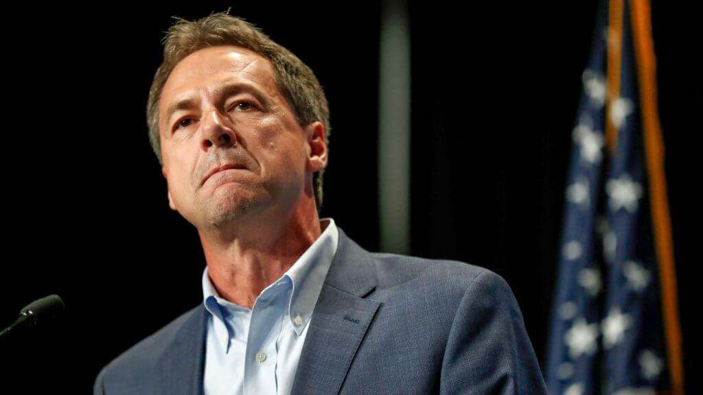 Mandatory Credit: Photo by Charlie Neibergall/AP/Shutterstock (10315504a) Democratic presidential candidate Steve Bullock speaks during the Iowa Democratic Party's Hall of Fame Celebration in Cedar Rapids, Iowa.