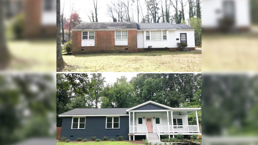 home flip before and after exterior renovation