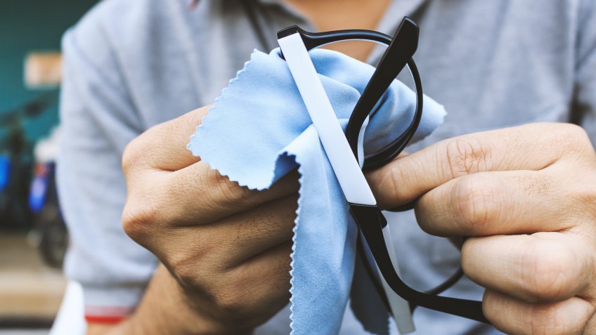 cleaning prescription glasses