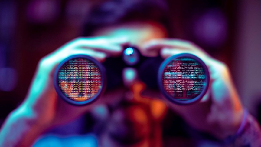 Hacker spy your data file.