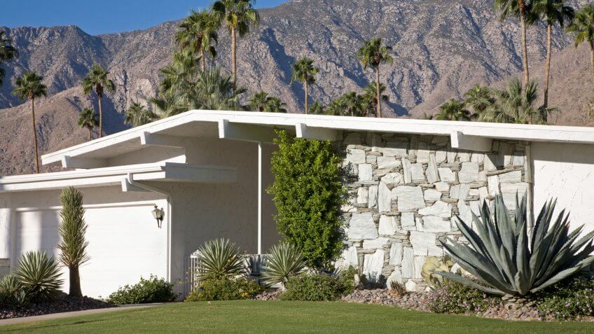 Clean simple lines of "Mid Century Modern" architecture.