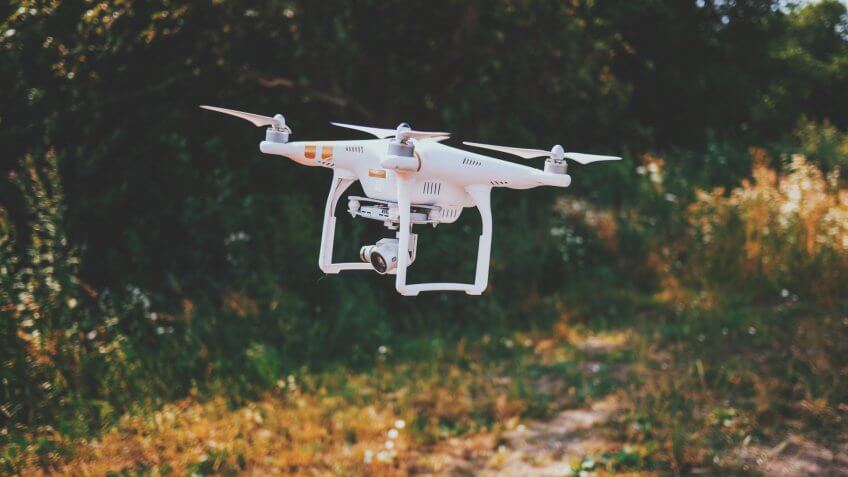drone flying in the air