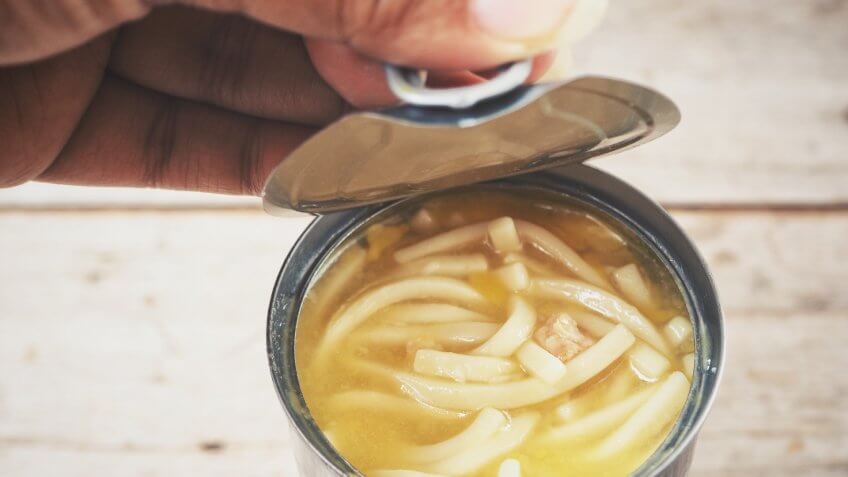 prepackaged canned soup