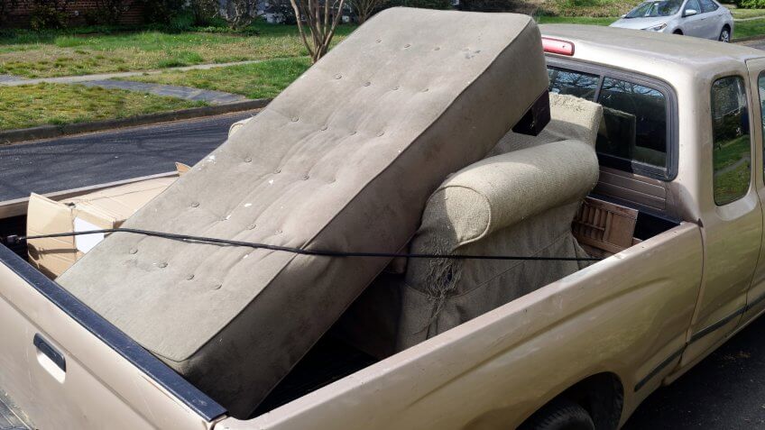 used mattress in truck bed