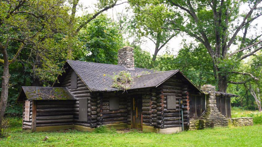 old cottage at Edward Ryerson Conservation centre, Buffalo Grove, Illinois - Image.
