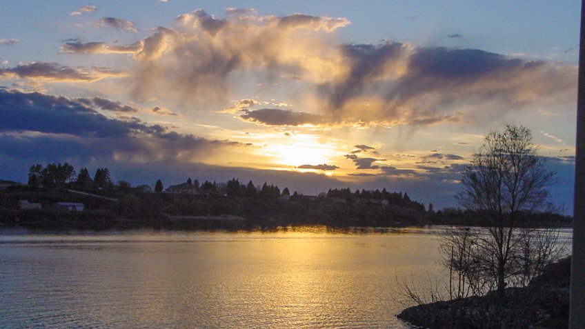 This is an image taken from Heyburn, Idaho looking across the Snake River at Burley, Idaho.