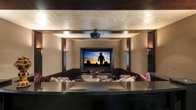 Majestic Mountain Retreat in Edwards, Colorado in-home movie theater