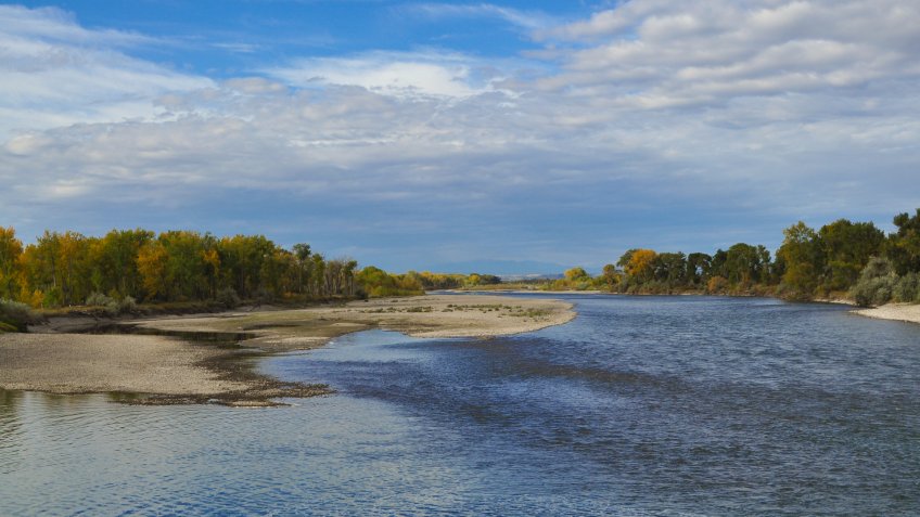 Yellowstone River in Laurel, Montana.