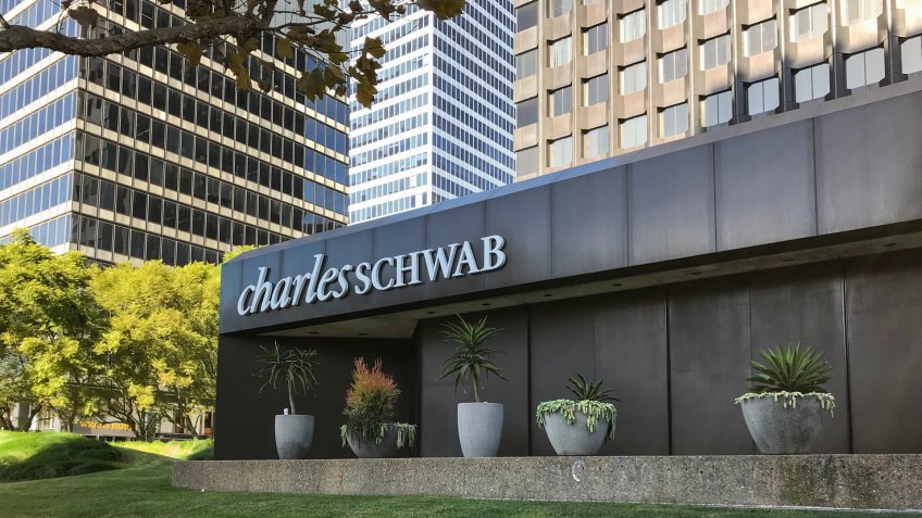 LOS ANGELES, Oct 31, 2018: Exterior of the Charles Schwab financial services offices in Century City, California.