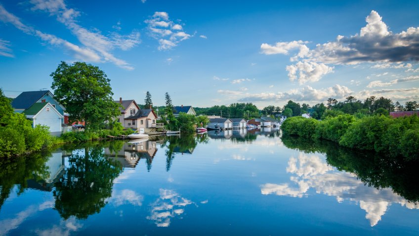 The Winnipesaukee River, in Laconia, New Hampshire.