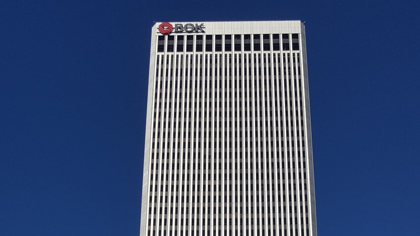 Tulsa, Oklahoma, USA - January 20, 2017 - BOK Tower in downtown Tulsa - Image.