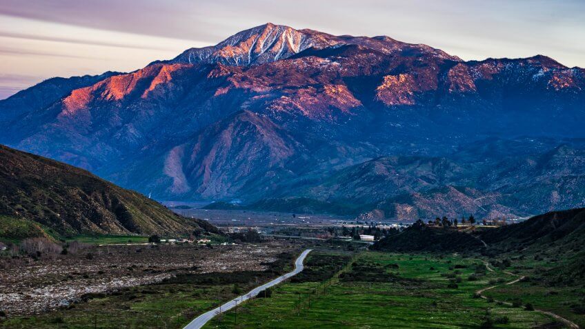 view of Mount San Jacinto from the Banning Bench, Banning California - Image.