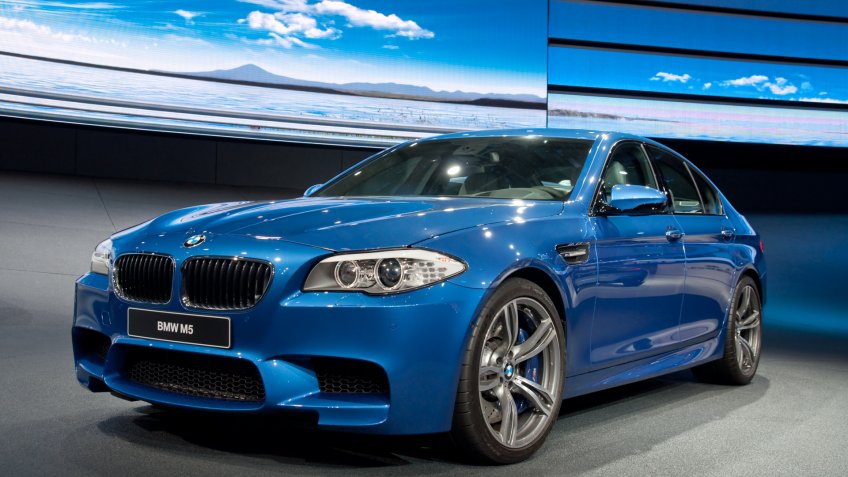 FRANKFURT - SEPT 25: BMW M5 on display at the 64th Internationale Automobil Ausstellung (IAA) on September 25, 2011 in Frankfurt, Germany.