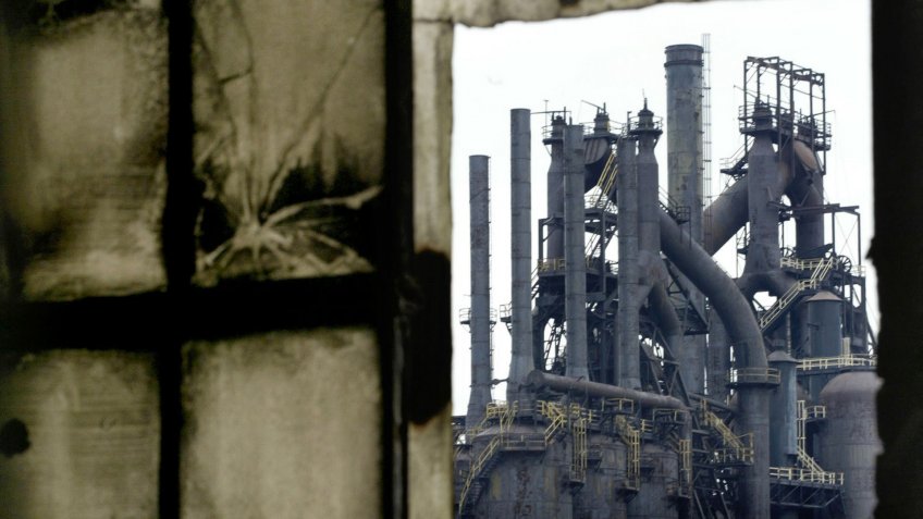 Bethlehem Steel factory in United States