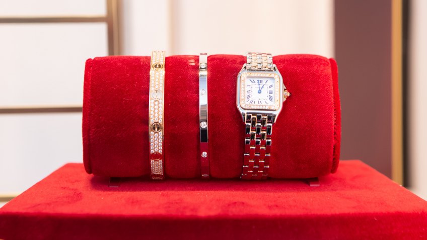 Cartier bracelets and watch