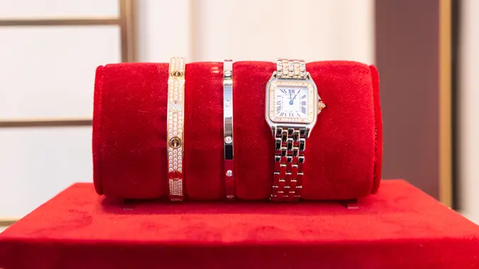 Cartier bracelets and watch