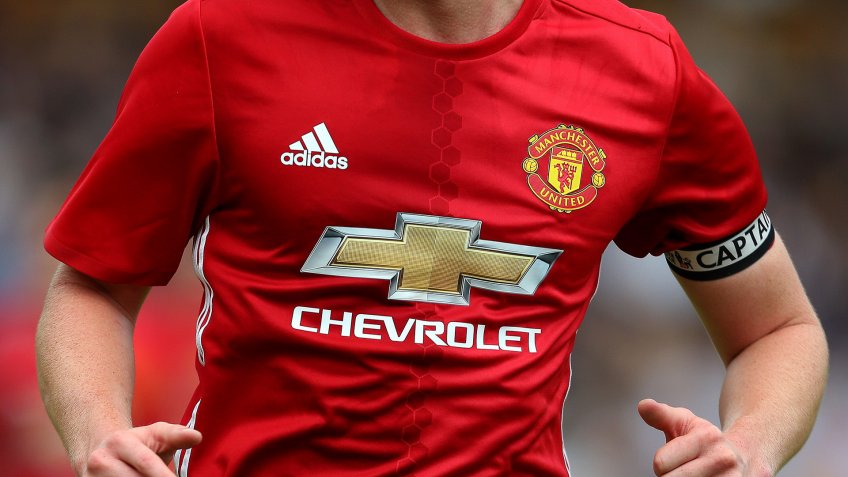 Manchester United sponsored by Chevrolet
