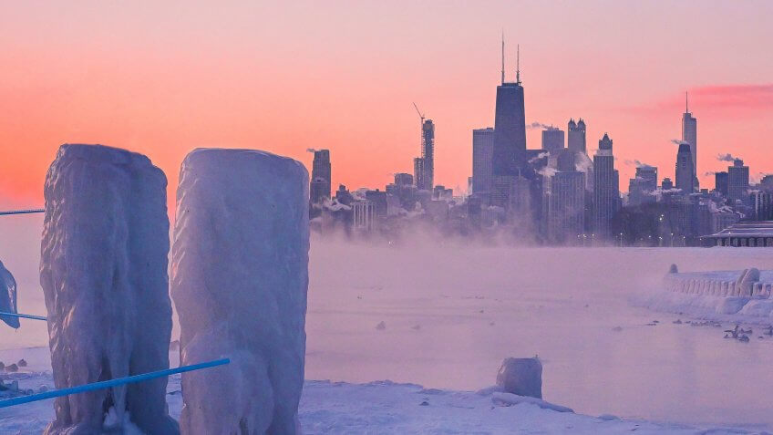 Chicago Illinois polar vortex winter