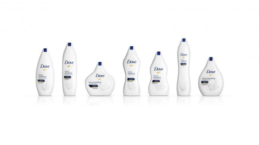 Dove Body Positive bottles