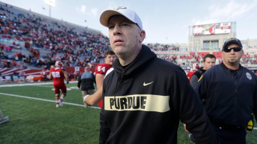 Jeff Brohm, football coach, Purdue University