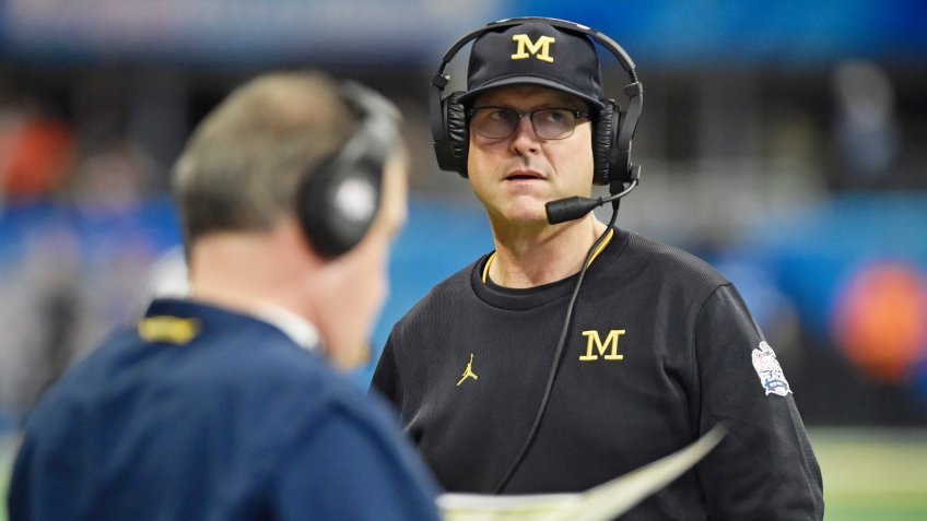 Jim Harbaugh, football coach, University of Michigan