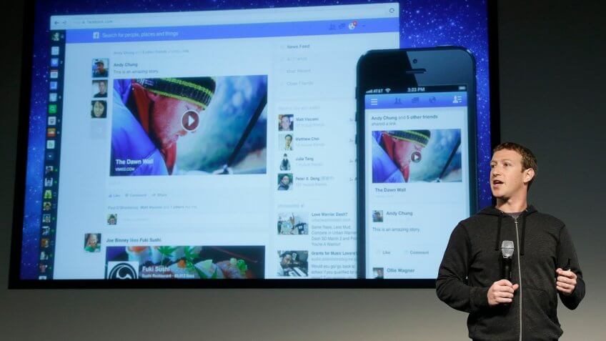 Mandatory Credit: Photo by Jeff Chiu/AP/Shutterstock (5972488i)Mark Zuckerberg Facebook CEO Mark Zuckerberg speaks at Facebook headquarters in Menlo Park, Calif.